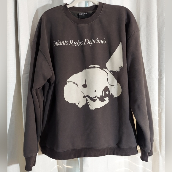 Enfants Riches Deprimes Other - ERD Enfant Riches Deprime Sweatshirt, Size L, Charcoal Gray, Sleeping Graphic